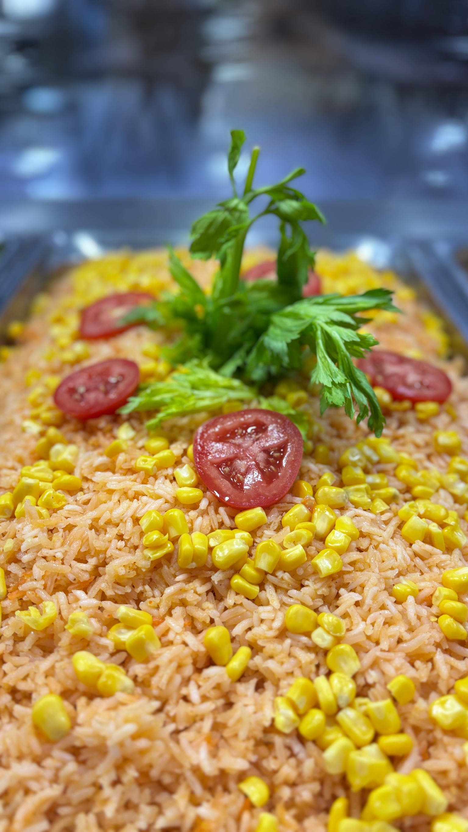 Arroz a la mexicana con elote fresco